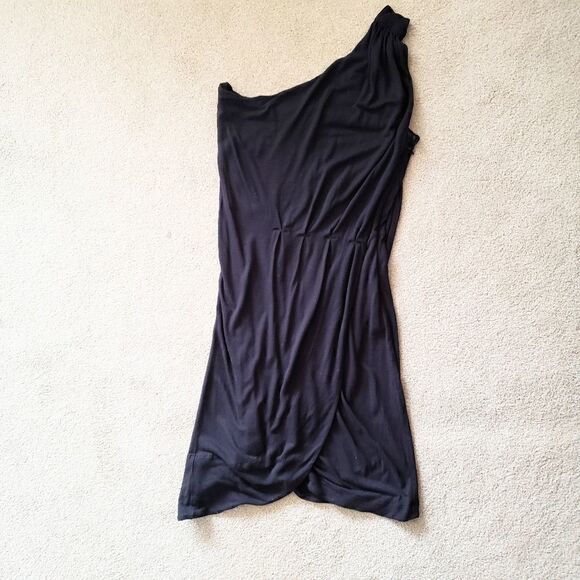 Marc Jacobs Black One Shoulder Bamboo Dress Medium - Picture 4 of 5